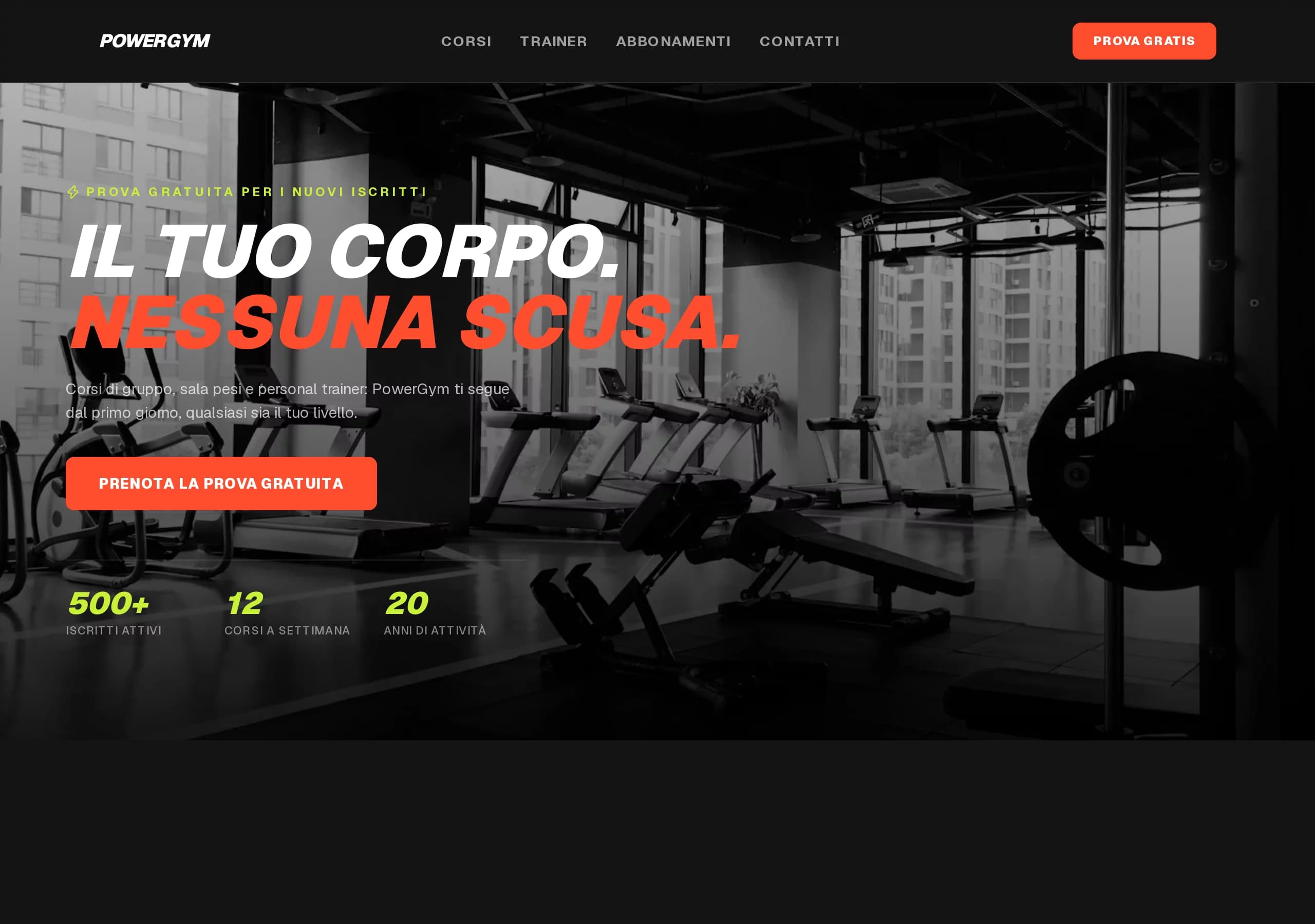 Il sito di PowerGym